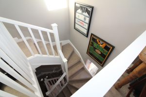 looking down stairs
