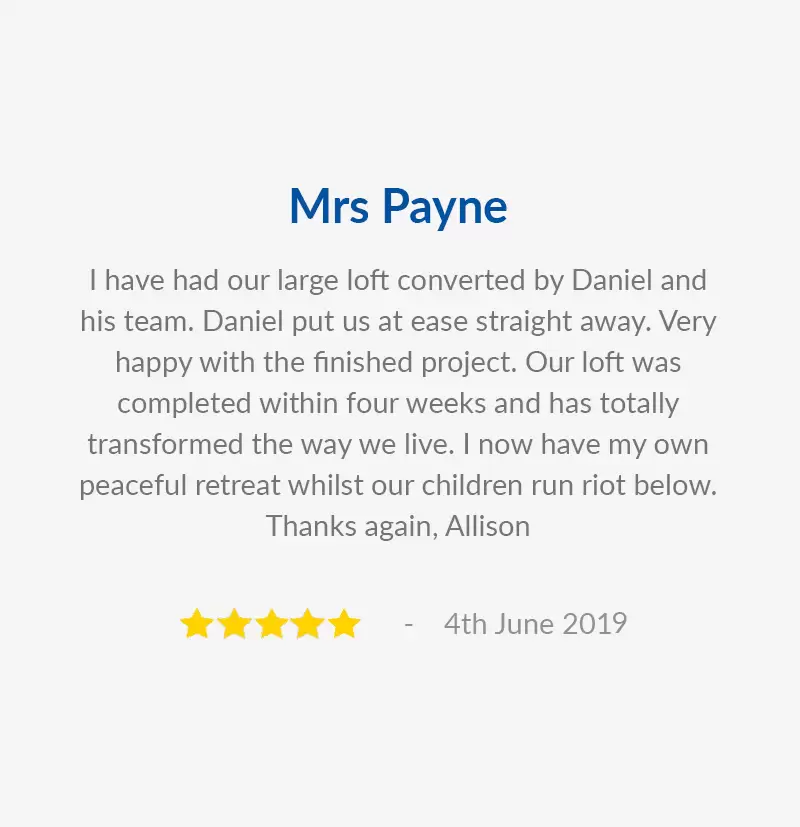 Mrs Payne Testimonial