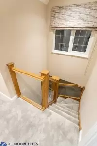 aerial view of stairs