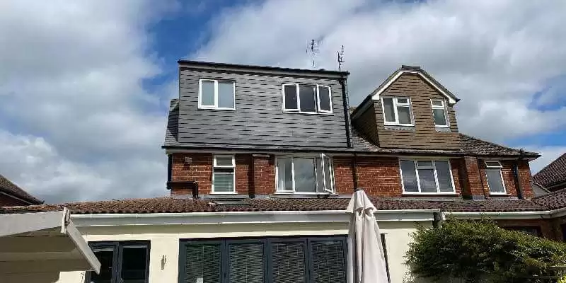 Hip to gable conversion from the outside