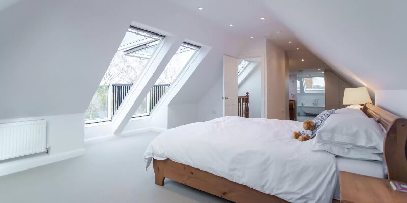 loft conversion with large velux windows