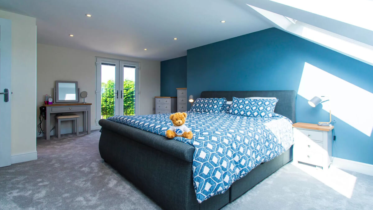 Blue bedroom